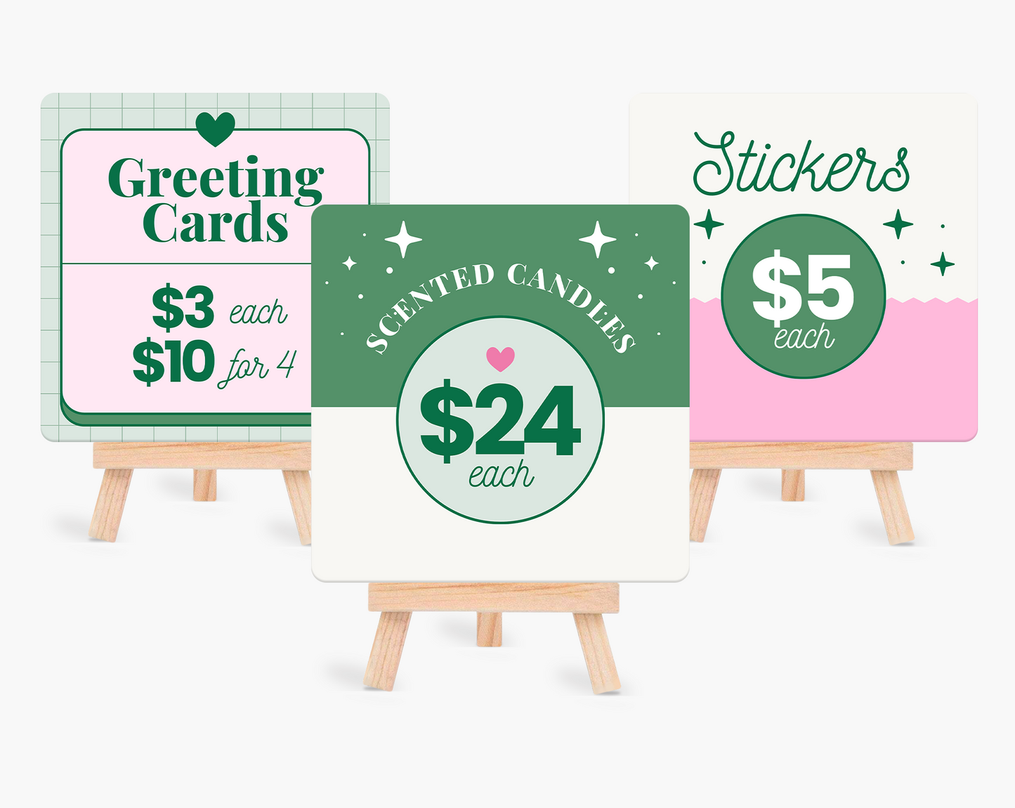 Price Display Cards