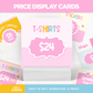 Price Display Cards