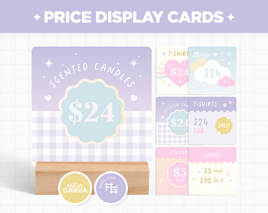 Price Display Cards