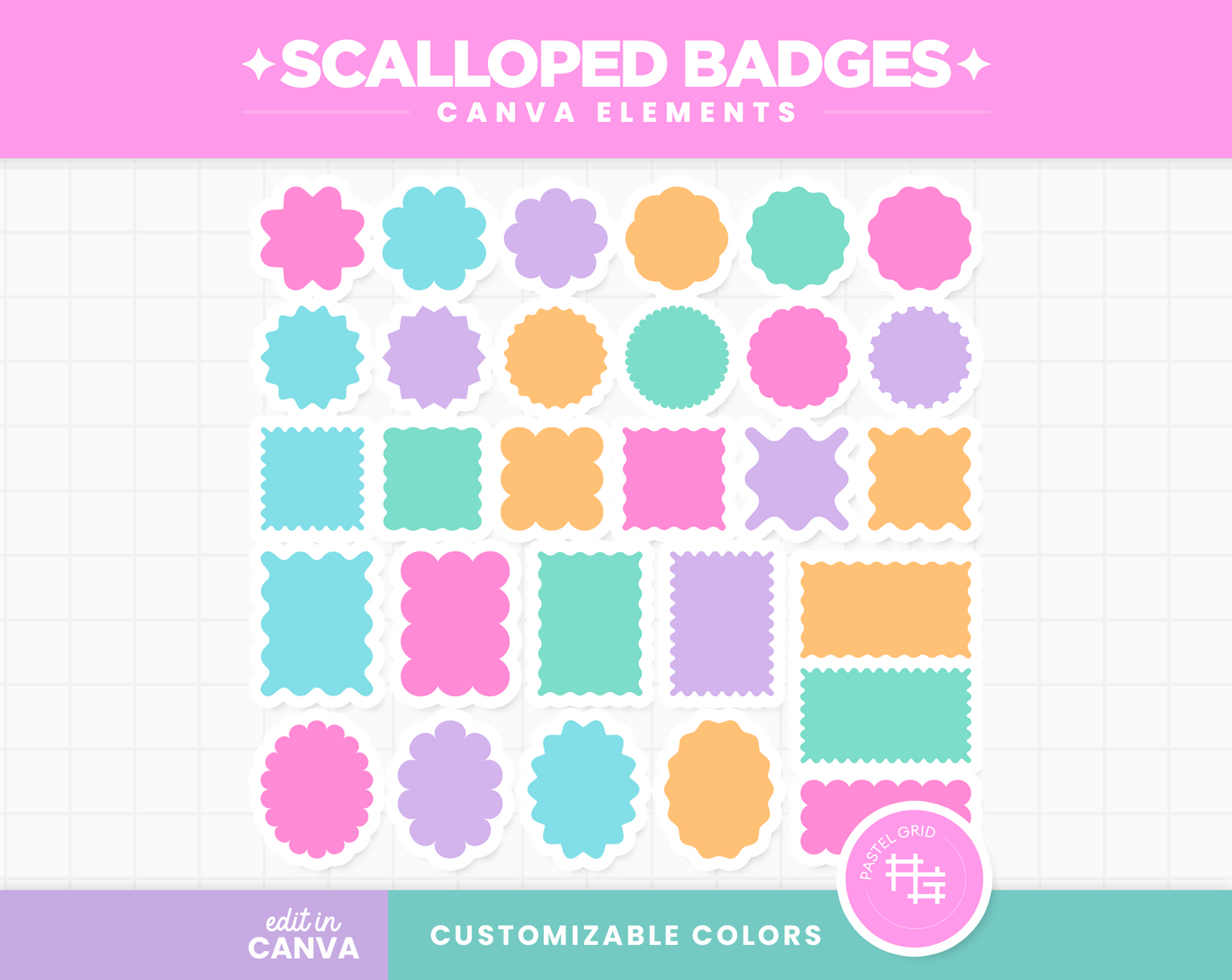 Scalloped Badges