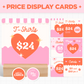 Price Display Cards