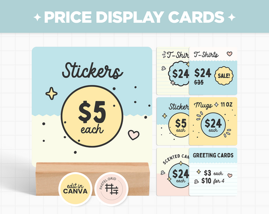 Price Display Cards