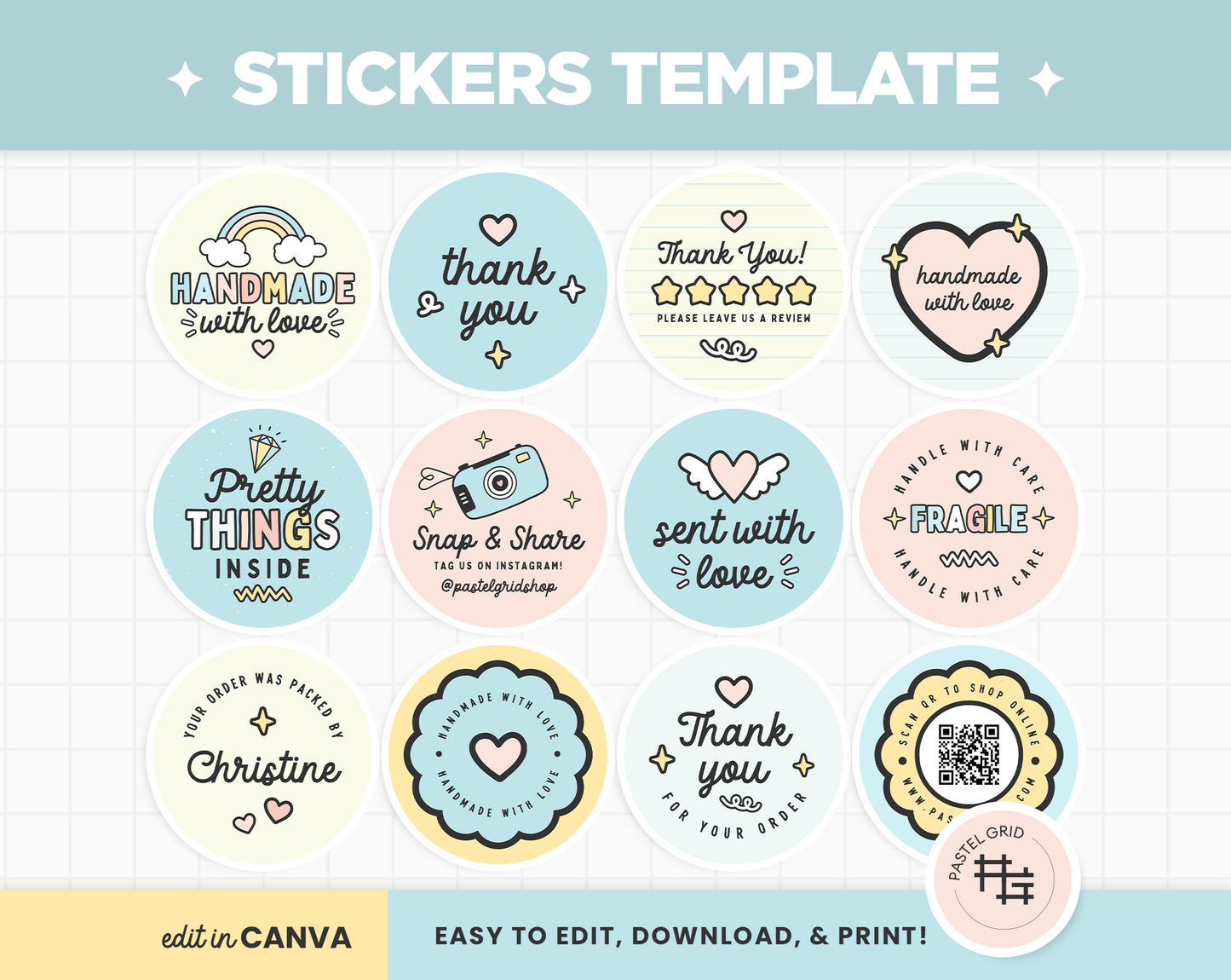 Stickers Template