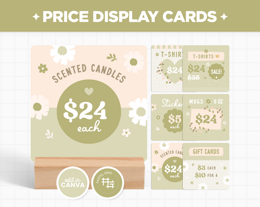 Price Display Cards