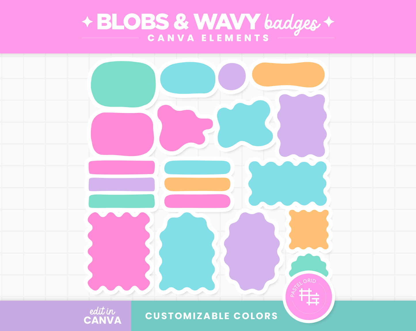 Blobs & Wavy Badges