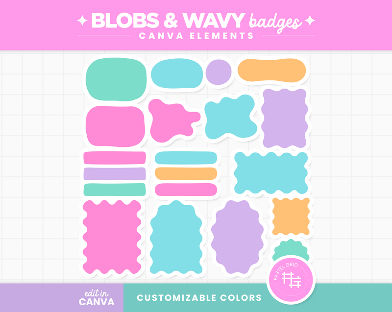 Blobs & Wavy Badges