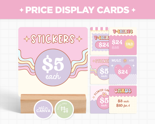 Price Display Cards