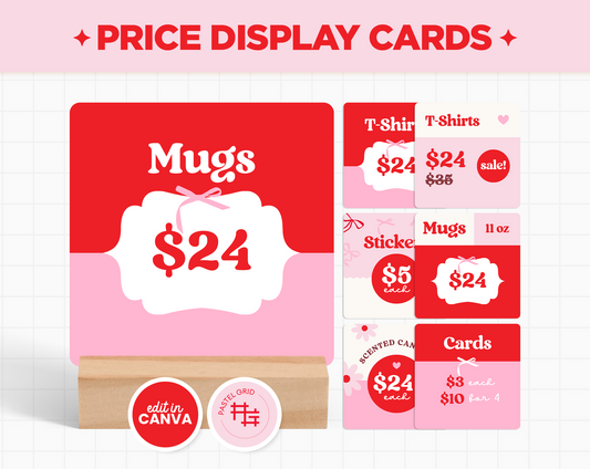 Price Display Cards