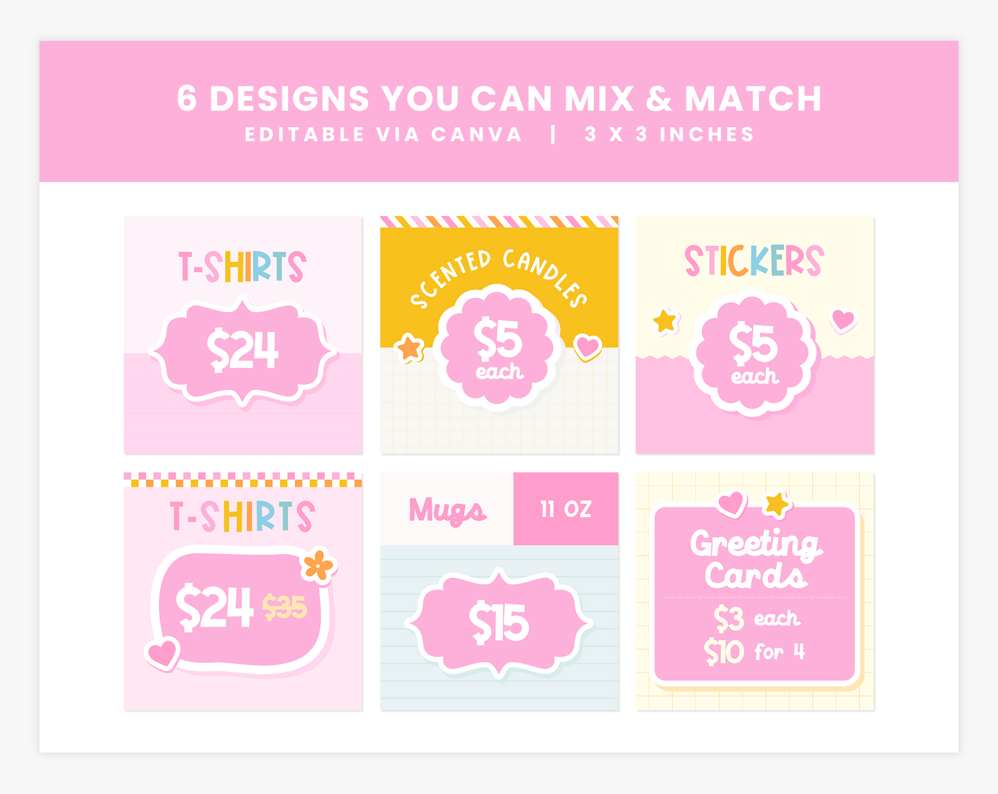 Price Display Cards