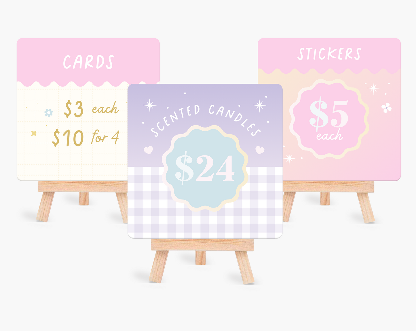 Price Display Cards