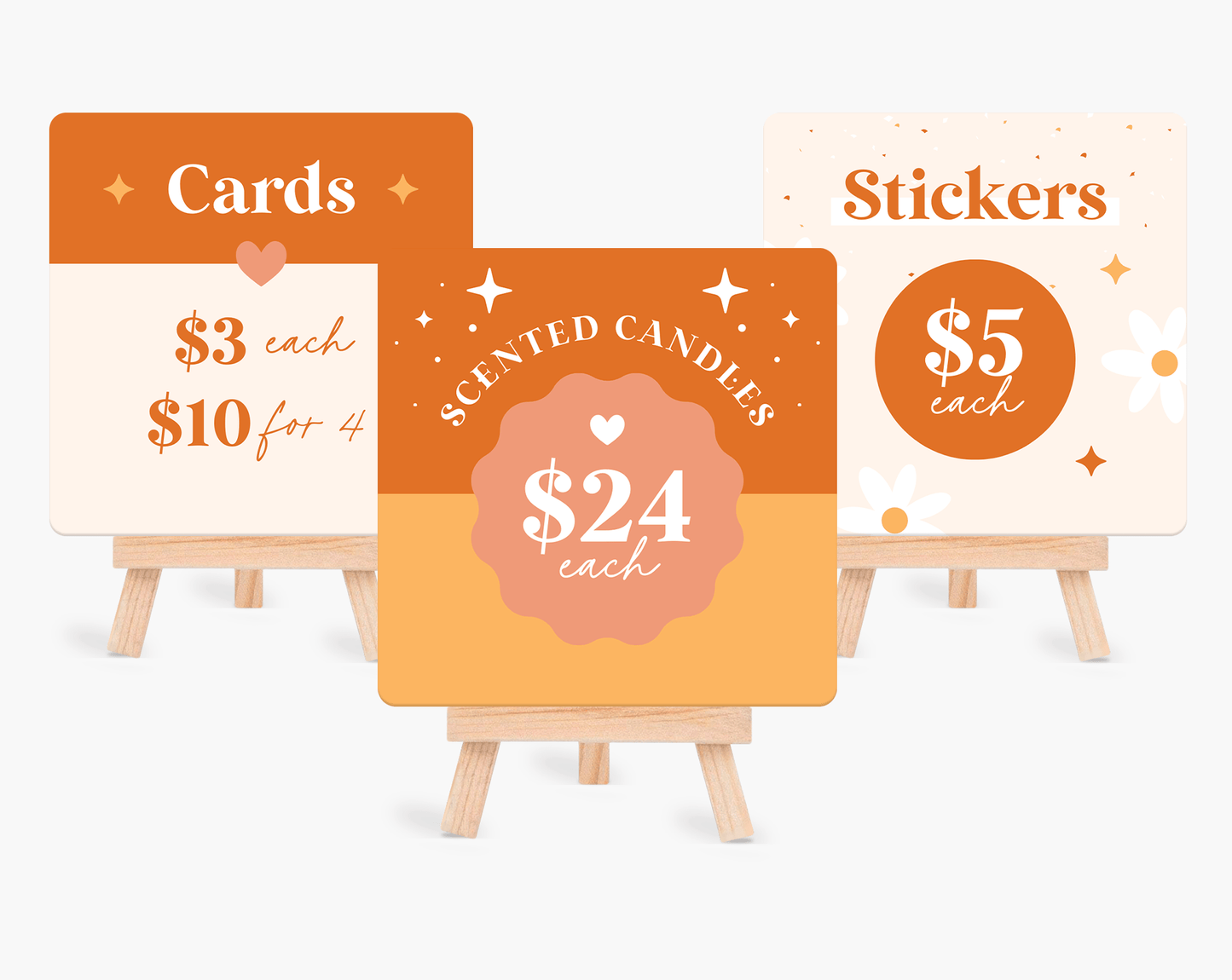 Price Display Cards