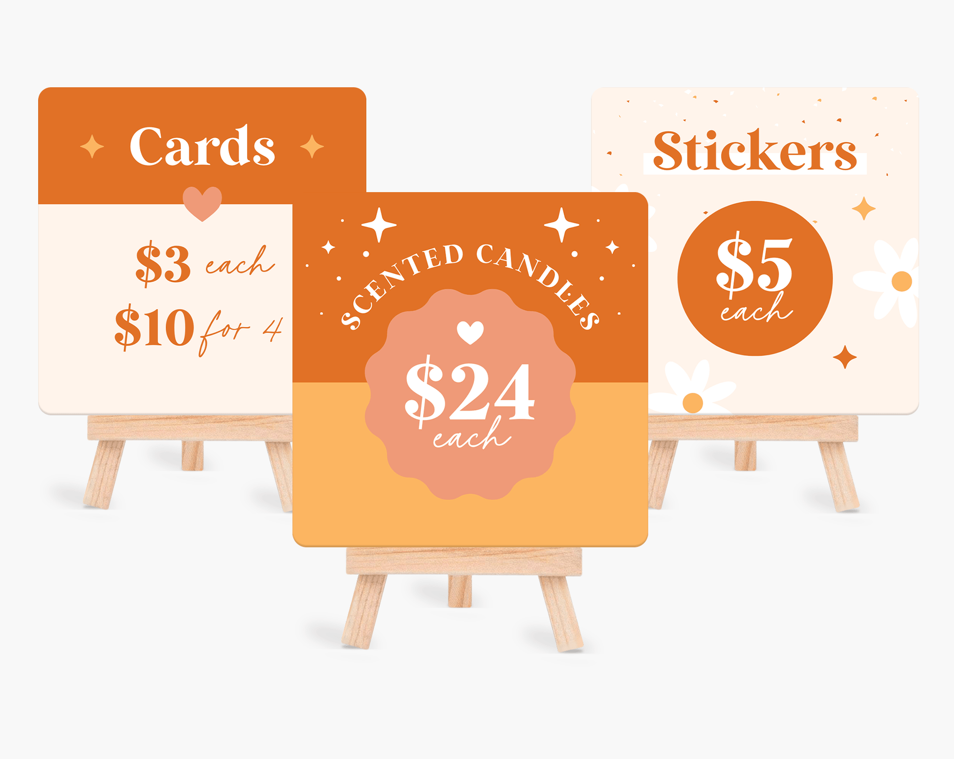 Price Display Cards